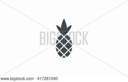 Pineapple Vector Illustration On White Background. Creative Icon.