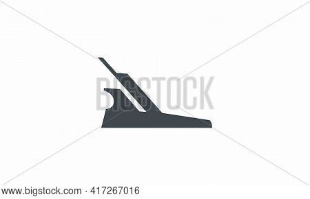 Jack Plane Icon. Isolated On White Background.
