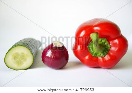 Pritamine Pepper, Cucumber And Purple Onion