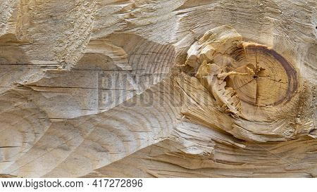 Saw Cut Wood Sand Color Background Rough Natural Texture