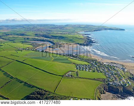 Aerial View Of The River Avon In Devon