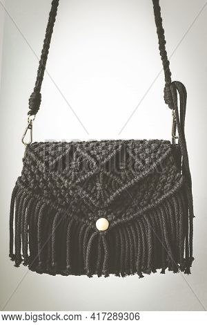 Hand Made Macrame Woven Stylish Woman's Hand Bag