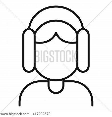 Inclusive Audio Icon. Outline Inclusive Audio Vector Icon For Web Design Isolated On White Backgroun