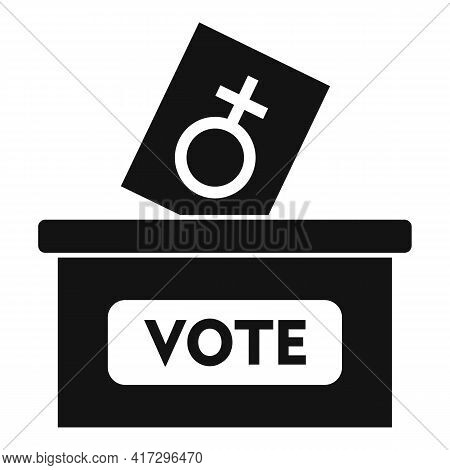 Woman Vote Right Icon. Simple Illustration Of Woman Vote Right Vector Icon For Web Design Isolated O