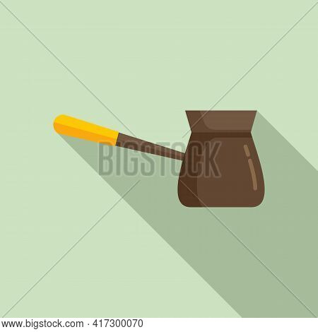 Turka Pot Icon. Flat Illustration Of Turka Pot Vector Icon For Web Design