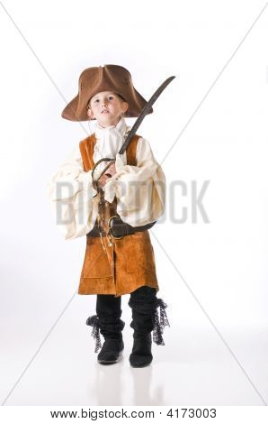 Kis lány kalóz Halloween