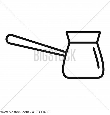 Turka Pot Icon. Outline Turka Pot Vector Icon For Web Design Isolated On White Background