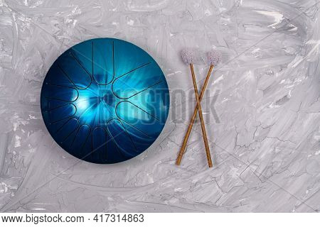 Hang, Handpad, Drum Musical Instrument. Steel Drum, Hangpan, Modern Musical Instrument