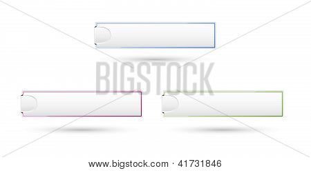 knapper med tomme tag