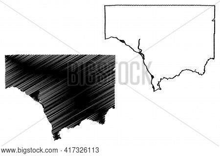 Cowlitz County, State Of Washington (u.s. County, United States Of America, Usa, U.s., Us) Map Vecto