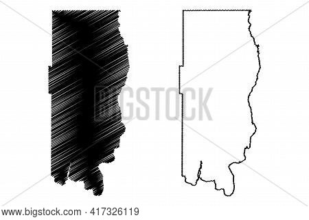 Ferry County, State Of Washington (u.s. County, United States Of America, Usa, U.s., Us) Map Vector 
