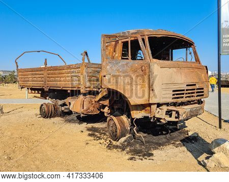 Kamaz 5511 Self-unloading Machine Truck, Destroyed - Baku, Azerbaijan, 04-16-2021