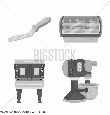 Vector Design Of Bakery And Natural Icon. Set Of Bakery And Product Vector Icon For Stock.