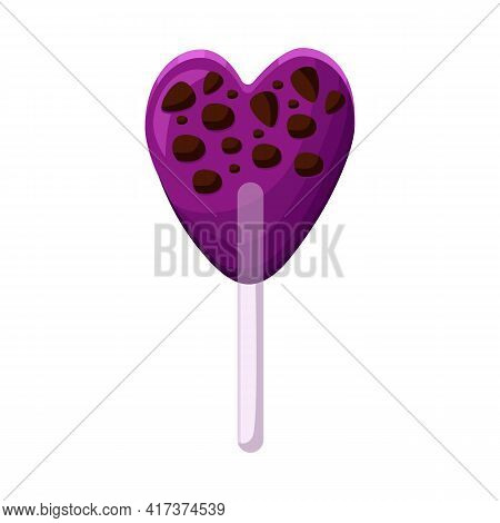 Vector Design Of Lollipop And Stick Symbol. Web Element Of Lollipop And Heart Stock Symbol For Web.