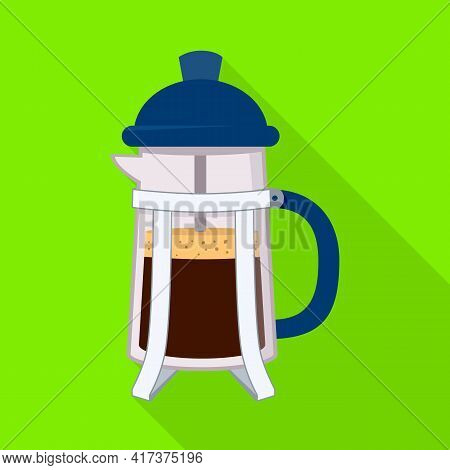 Vector Illustration Of Teapot And Coffee Icon. Set Of Teapot And Kitchen Stock Vector Illustration.