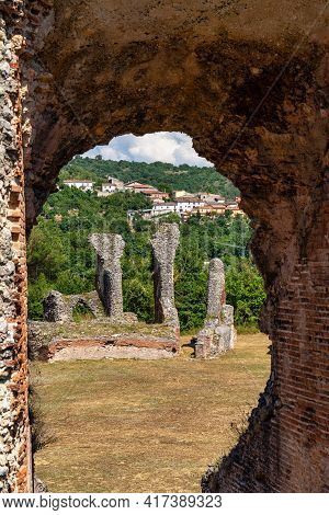 The Roman Amphitheater Of Amiternum Was The Main Amphitheater Of The Ancient Sabine City Of Amiternu