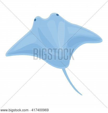 Fauna Stingray Icon. Cartoon Of Fauna Stingray Vector Icon For Web Design Isolated On White Backgrou