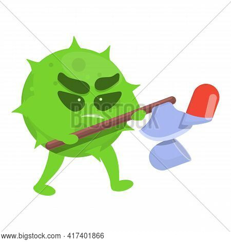 Fight Antibiotic Resistance Icon. Cartoon Of Fight Antibiotic Resistance Vector Icon For Web Design 