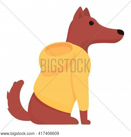 Hoddie Dog Clothes Icon. Cartoon Of Hoddie Dog Clothes Vector Icon For Web Design Isolated On White 