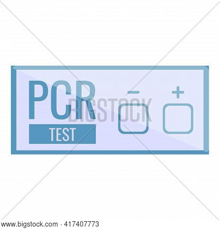 Covid Pcr Test Icon. Cartoon Of Covid Pcr Test Vector Icon For Web Design Isolated On White Backgrou