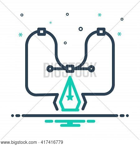 Mix Icon For Anchor-point Anchor Point  Curve Angle Creativity Pointer