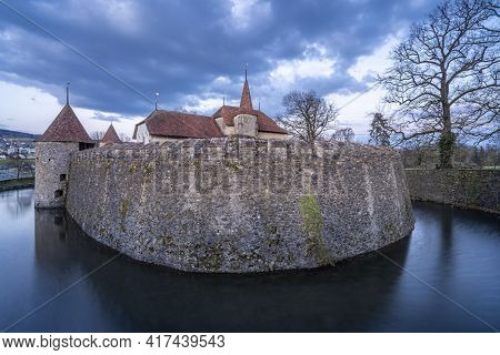 Hallwyl Castle In The Municipality Of Seengen, Canton Aargau, Is One Of The Most Important Moated Ca