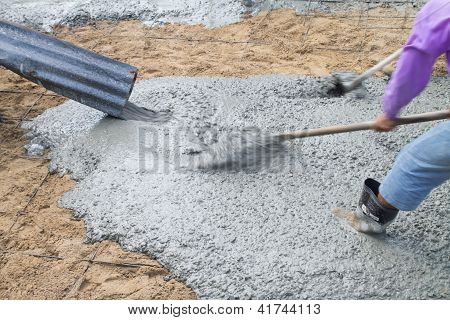 Pour The Cement Floor