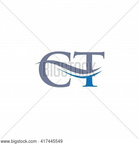Initial Linked Letter Ct Logo Design. Modern Letter Ct Logo Design Vector With Modern Trendy