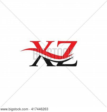 Xz Logo Design Vector. Swoosh Letter Xz Logo Design