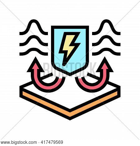 Antistatic Fabrics Properties Color Icon Vector. Antistatic Fabrics Properties Sign. Isolated Symbol