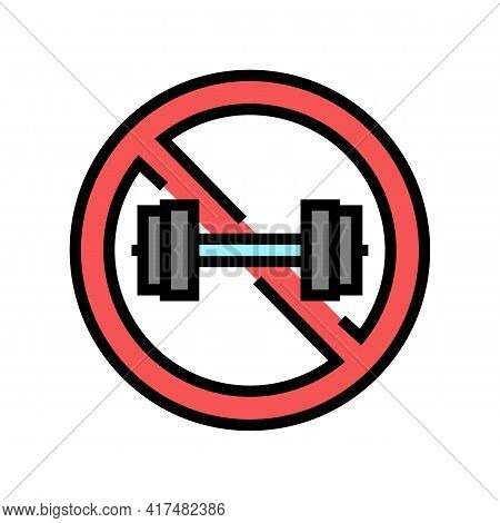Contraindicated Load Color Icon Vector. Contraindicated Load Sign. Isolated Symbol Illustration