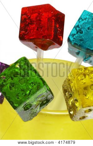 Colorfull dadi lecca-lecca