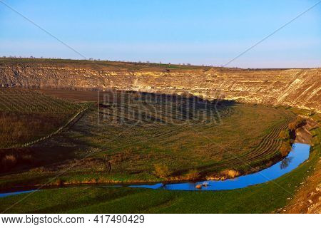 Valley Of River Raut In Orheiul Vechi From Moldova , Famous Tourist Destination