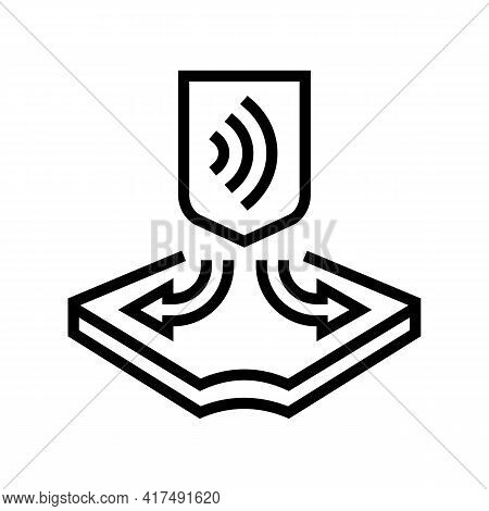 Stretched Fabrics Properties Line Icon Vector. Stretched Fabrics Properties Sign. Isolated Contour S