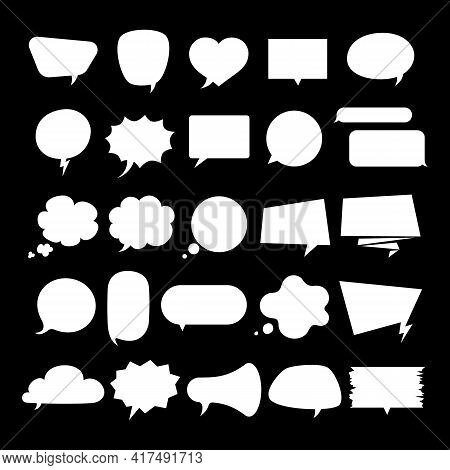 Set Speech Bubbles. Collection Message Clouds. Vector Illustration.