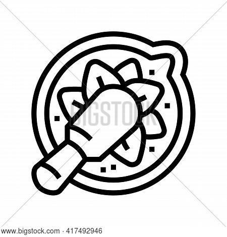 Prepare Homeopathy Medicine Line Icon Vector. Prepare Homeopathy Medicine Sign. Isolated Contour Sym