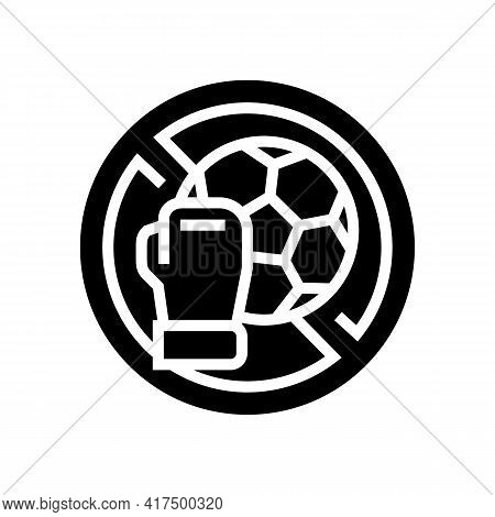 Contraindicated Sport Exercises Glyph Icon Vector. Contraindicated Sport Exercises Sign. Isolated Co