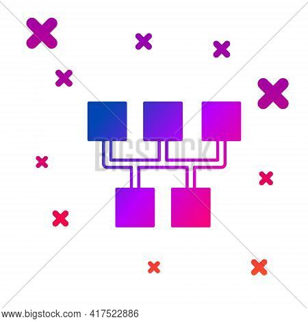 Color Gear Shifter Icon Isolated On White Background. Transmission Icon. Gradient Random Dynamic Sha