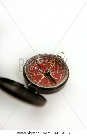 Red Kompass, weißer Hintergrund