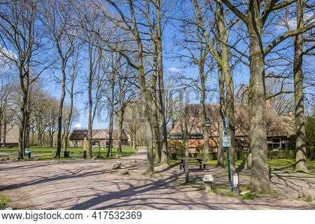 Central Brink Square In Historic Agriculture Village Orvelte, Netherlands