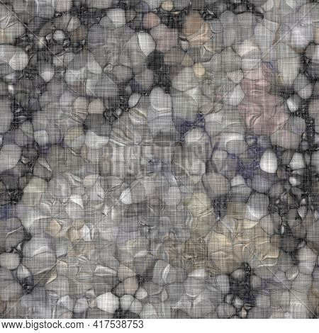 Rustic Blotched Charcoal Grey French Linen Woven Texture Background. Blobby Neutral Old Vintage Clot