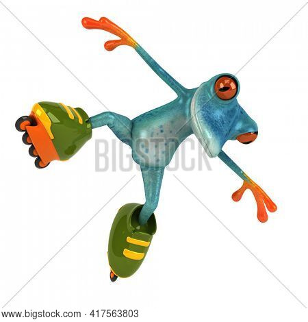 Fun frog - 3D Illustration