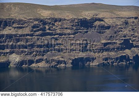 View Over Wanapum Lake And Columbia River On Gingko State Park