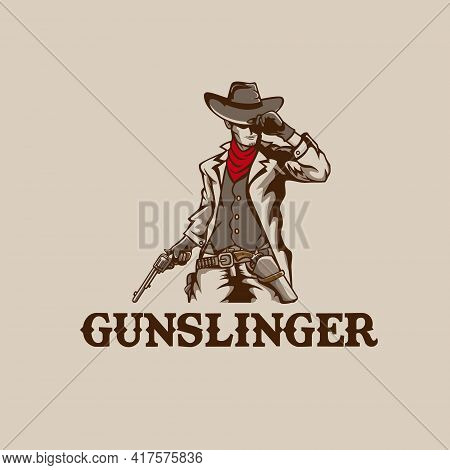 Gunslinger Vector Vector &amp; Photo (Free Trial) | Bigstock