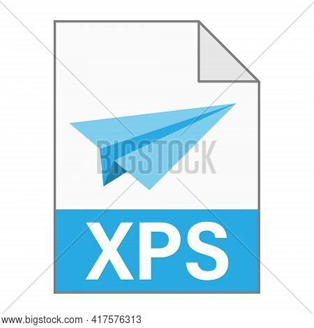 Modern Flat Design Of Xps File Icon For Web