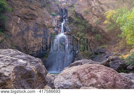 Chok Kra-din Waterfall In Thong Pha Phum District Kanchanaburi, Thailand