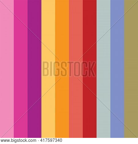 Vector Vertical Bright Colors Stripes Seamless Pattern Background.
