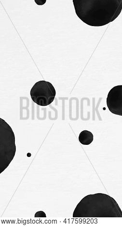 Background of polka dot ink brush patterned phone wallpaper