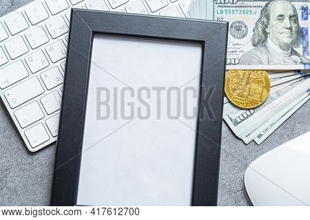 Crypto Art Concept. Blockchain Called Nfts. Digital Collectibles For Cryptocurrencies. Non-fungible