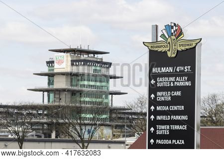 Indianapolis - Circa April 2021: The Pagoda And Infield At Indianapolis Motor Speedway. The Pagoda I